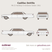 1961 Cadillac DeVille Mk II Hardtop 6-windows Sedan blueprint