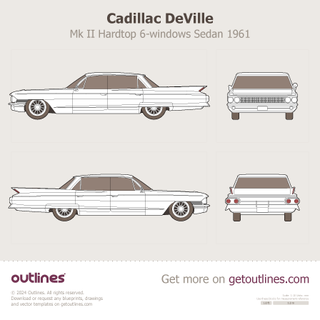 Cadillac DeVille blueprint