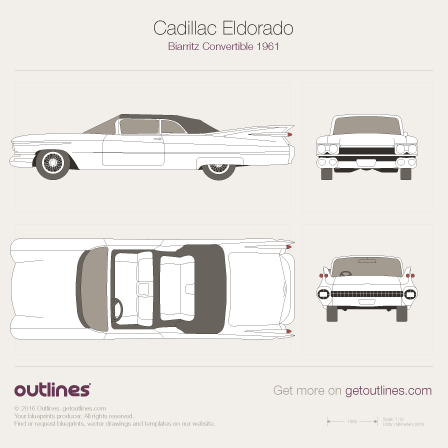 1961 Cadillac Eldorado Mk IV Cabriolet blueprints and drawings