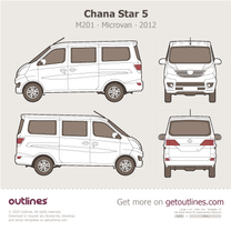 2012 Changan Chana Star 5 M201 Microvan blueprint