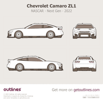 2022 Chevrolet Camaro ZL1 NASCAR ∙ Next Gen Coupe blueprint