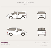 2014 Chevrolet City Express Wagon blueprint