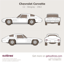 1963 Chevrolet Corvette C2 Stingray Coupe blueprint