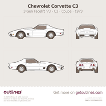 1973 Chevrolet Corvette C3 Facelift '73 Coupe blueprint