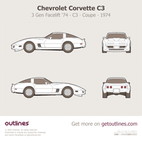 1975 Chevrolet Corvette C3 Facelift '75 Coupe blueprint