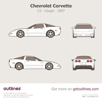 1997 Chevrolet Corvette C5 Coupe blueprint