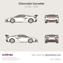 2025 Chevrolet Corvette C8 ZR1 Coupe blueprint