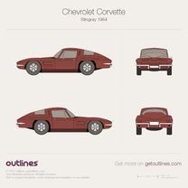 1964 Chevrolet Corvette C2 Stingray Facelift Coupe blueprint