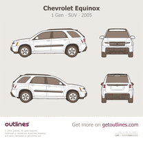 2005 Chevrolet Equinox 1 Gen SUV blueprint