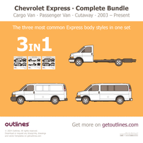 2020 Chevrolet Express 4500 3 in 1 Bundle ∙ User’s Choice ∙ $59 instead of $72 Including Cargo Van, Passenger Van, and Cutaway Van blueprint