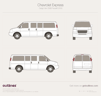 2003 Chevrolet Express Passenger Crew SWB Facelift Wagon blueprint