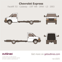 2003 Chevrolet Express Cutaway ∙ Facelift '03 159 WB ∙ DRW ∙ LS Heavy Truck blueprint