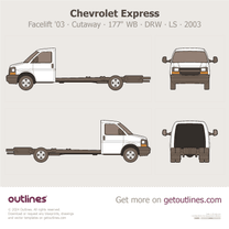 2003 Chevrolet Express 4500 Cutaway ∙ Facelift '03 177 WB ∙ DRW ∙ LS ∙ G4500 Heavy Truck blueprint