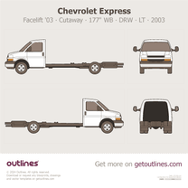 2003 Chevrolet Express Cutaway ∙ Facelift '03 177 WB ∙ DRW ∙ LT Heavy Truck blueprint