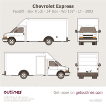 2003 Chevrolet Express 3500 Box Truck ∙ Facelift '03 14' Box ∙ WB 159