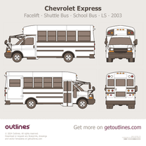2003 Collins Super Bantam [Legacy] Express ∙ Savana ∙ School Bus 3500 ∙ 4500 ∙ Type A ∙ LS Bus blueprint