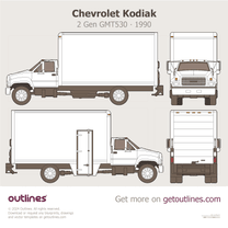 1990 Chevrolet C6500 2 Gen ∙ GMT530 Regular Cab ∙ Box Truck Heavy Truck blueprint