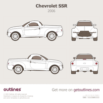 2003 Chevrolet SSR Pickup Truck blueprint