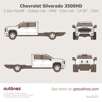 2024 Chevrolet Silverado 3500HD 4 Gen Facelift Chassis Cab ∙ Crew Cab ∙ CA 60