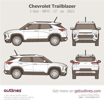 2024 Chevrolet TrailBlazer 1 Gen Facelift ∙ 9BYC LT ∙ us SUV blueprint
