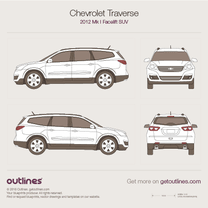 2012 Chevrolet Traverse Facelift SUV blueprint