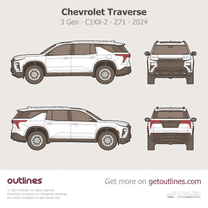 2024 Chevrolet Traverse 3 Gen ∙ C1XX-2 Z71 SUV blueprint