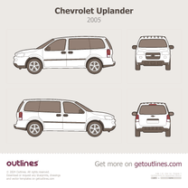 2005 Pontiac Montana SV6 Minivan blueprint