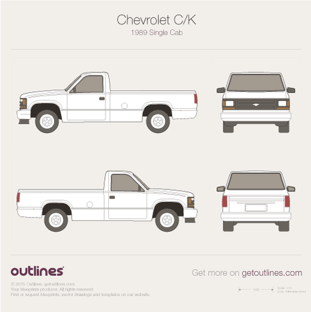 1987 Chevrolet C/K Mk IV Pickup Truck blueprints and drawings