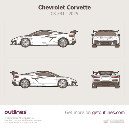 Chevrolet Corvette blueprint
