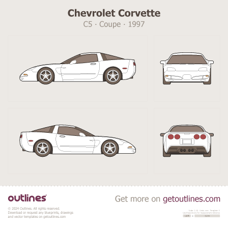 Chevrolet Corvette blueprint