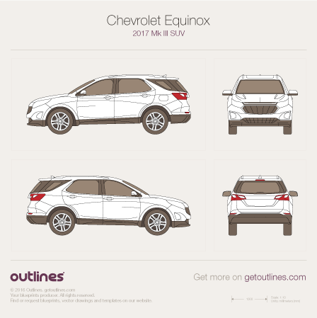 2017 Chevrolet Equinox III SUV blueprints and drawings