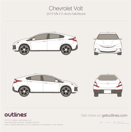 2015 Chevrolet Volt II 5-doors Hatchback drawings