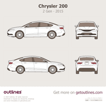 2015 Chrysler 200 2 Gen Sedan blueprint
