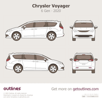 2020 Chrysler Voyager 6 Gen L ∙ LX ∙ LXi ∙ Fleet Minivan blueprint