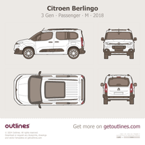 2018 Citroen Berlingo 3 Gen Passenger ∙ M Wagon blueprint