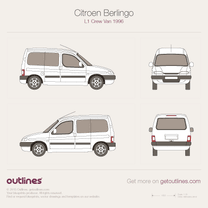 1996 Citroen Berlingo Combi L1 Wagon blueprint