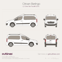 2015 Citroen Berlingo Crew Van L2 Facelift Van blueprint
