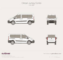 2007 Citroen Dispatch Combi L1 H1 Minivan blueprint