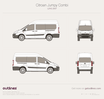 2007 Citroen Dispatch Combi L2 H2 Minivan blueprint