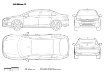 2007 Citroen C5 II Sedan blueprint