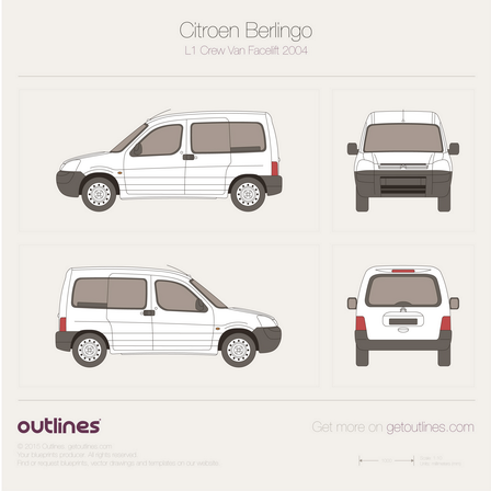 2002 Citroen Berlingo Combi Wagon blueprints and drawings