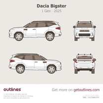 2024 Dacia Bigster 1 Gen SUV blueprint
