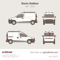 2012 Dacia Dokker Revision Van blueprint