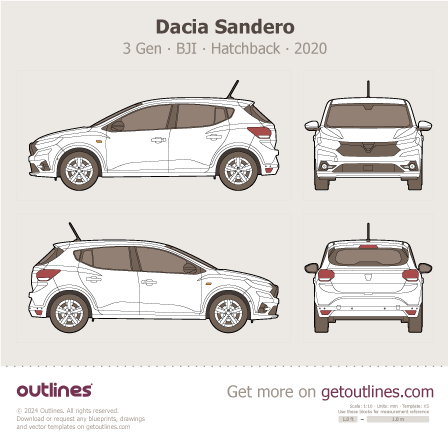 Dacia Sandero blueprint