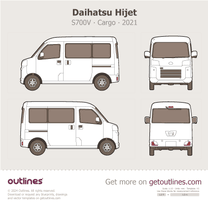 2021 Subaru Sambar Van ∙ 8 Gen ∙ S700 VC Van blueprint