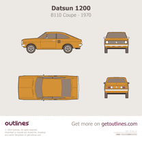 1970 Datsun 1200 B110 Coupe blueprint