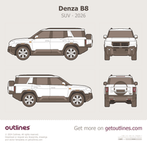 2026 Denza B8 SUV blueprint