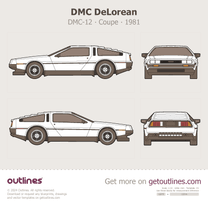 1981 DMC DeLorean DMC-12 Coupe blueprint