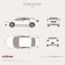 2007 Dodge Avenger Sedan blueprint