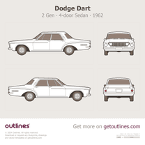 1962 Dodge Dart 2 Gen 4-door Sedan blueprint